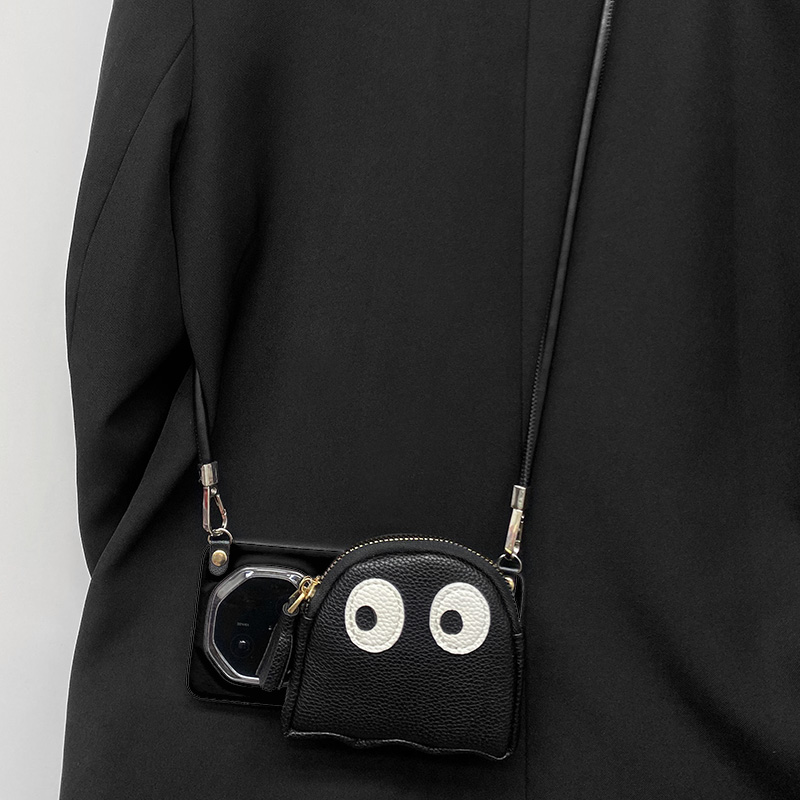 黑煤球零钱包全包防摔适用于华为mate60非凡大师手机壳mate70pro保护套MATE70RS保时捷高级感外壳