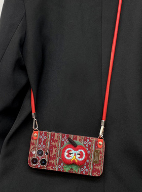 红色圣诞插图适用苹果17Air手机壳iphone16promax卡通15pro新款14/13磁吸支架max保护套15女16pro全包防摔