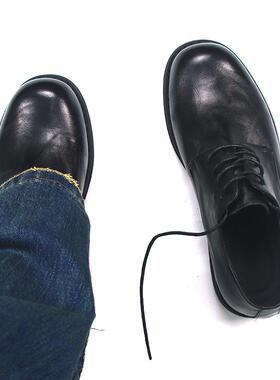 RZAAZ平替水洗牛皮固特异皮鞋男士真皮大头德比鞋工装商务休闲鞋