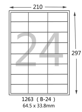 彩虹鸟1263(B-24)不干胶纸 A4不干胶标签打印纸 打印标签贴纸白色