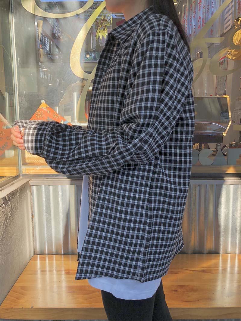 2021新款衬衫女秋薄款宽松oversize格子衬衣外套女长袖防晒衫上衣