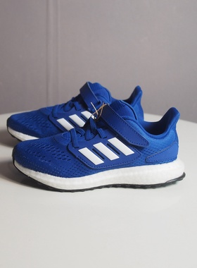 阿迪达斯PUREBOOST 儿童低帮织物透气轻便减震松紧带运动鞋ID8490