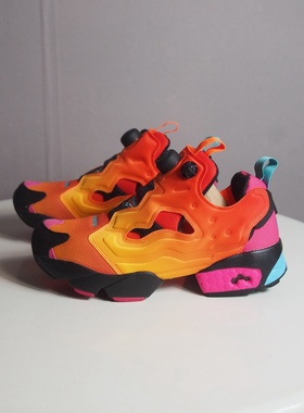 锐步Chromat Instapump Fury 女子低帮充气厚底时尚休闲鞋 FZ3432
