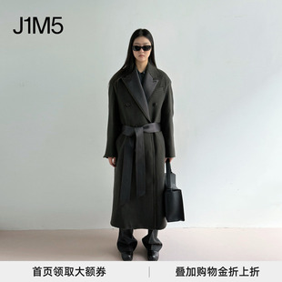 大衣 J1M5买手店 拼接领腰带长款 25秋冬 设计师品牌 AMI