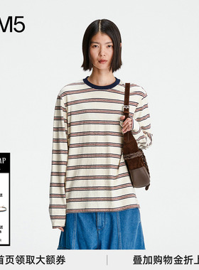 【正品现货】COTEMP 25Holiday Shirt 宽松休闲圆领条纹长袖T恤