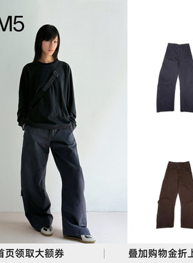 【正品授权】 STRUCTURA 25秋冬 洗褪弧形工装裤 设计师品牌