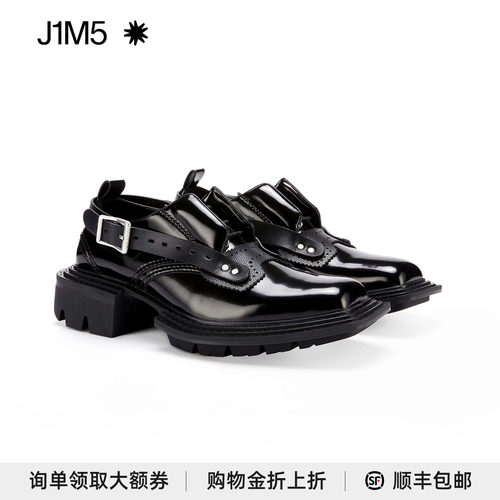 untitlab设计师方根方头皮鞋