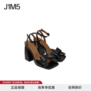 23SS春夏新品 J1M5买手店 TONG 女设计师 SHUSHU 蝴蝶结粗高跟鞋