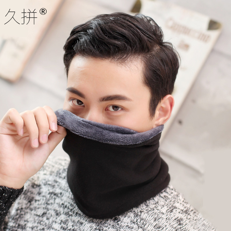 久拼围脖冬季保暖印图脖套帽子2用面罩带毛加绒套脖围巾定制logo