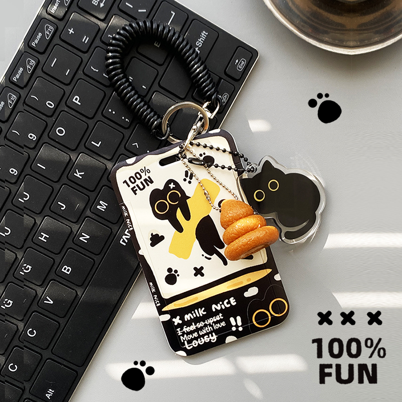 HAPPY卡套原创绑架小黑猫