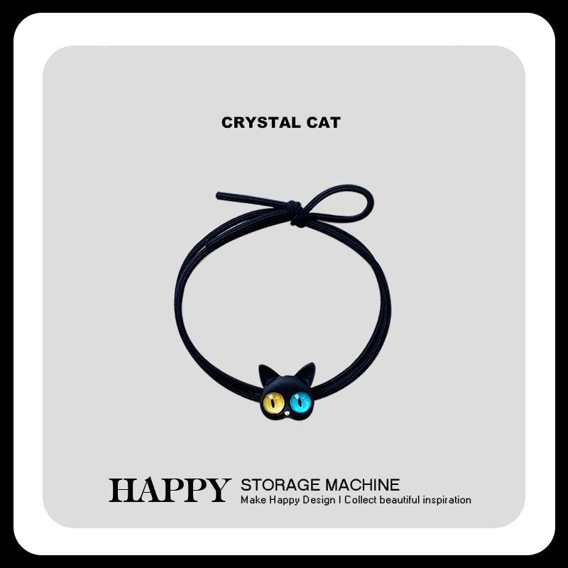 HAPPY小黑猫头绳原创设计