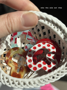 猫头但是鹰原创蘑菇醋酸青蛙扣发夹边夹