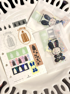 猫头但是鹰原创可露丽Cannelé贴纸包防水贴纸标签贴