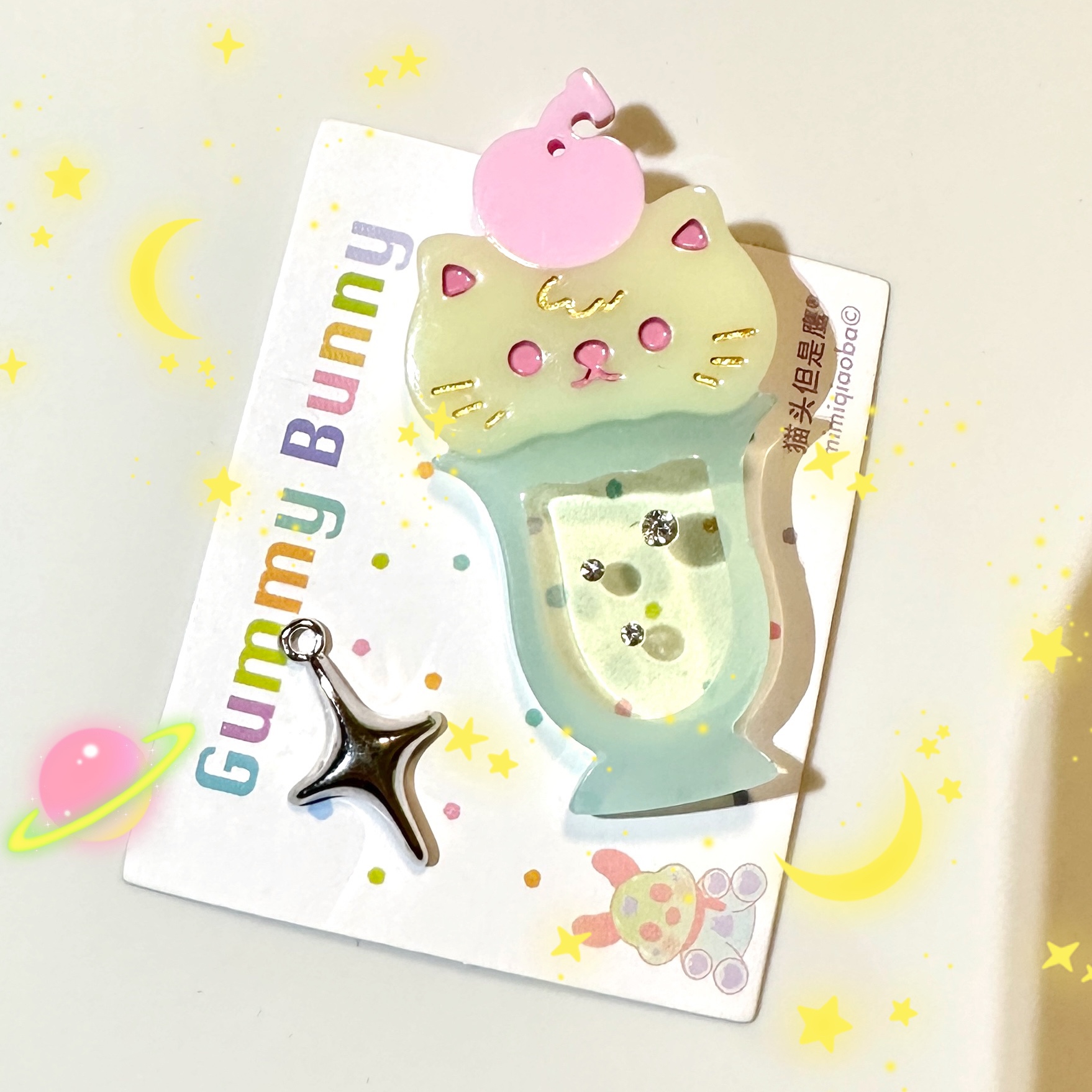 噜噜晓同款卢昱晓耳环猫头但是鹰