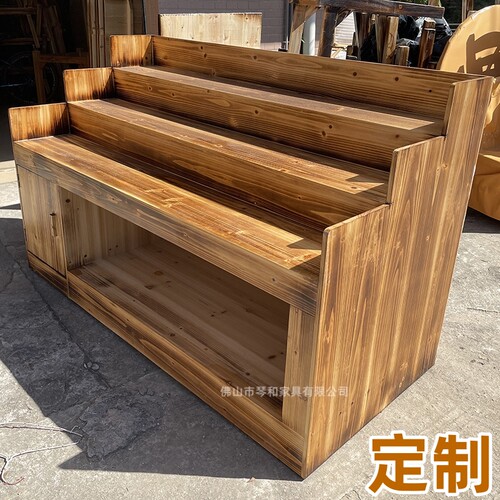 火锅店碳化木中式复古定制餐边柜