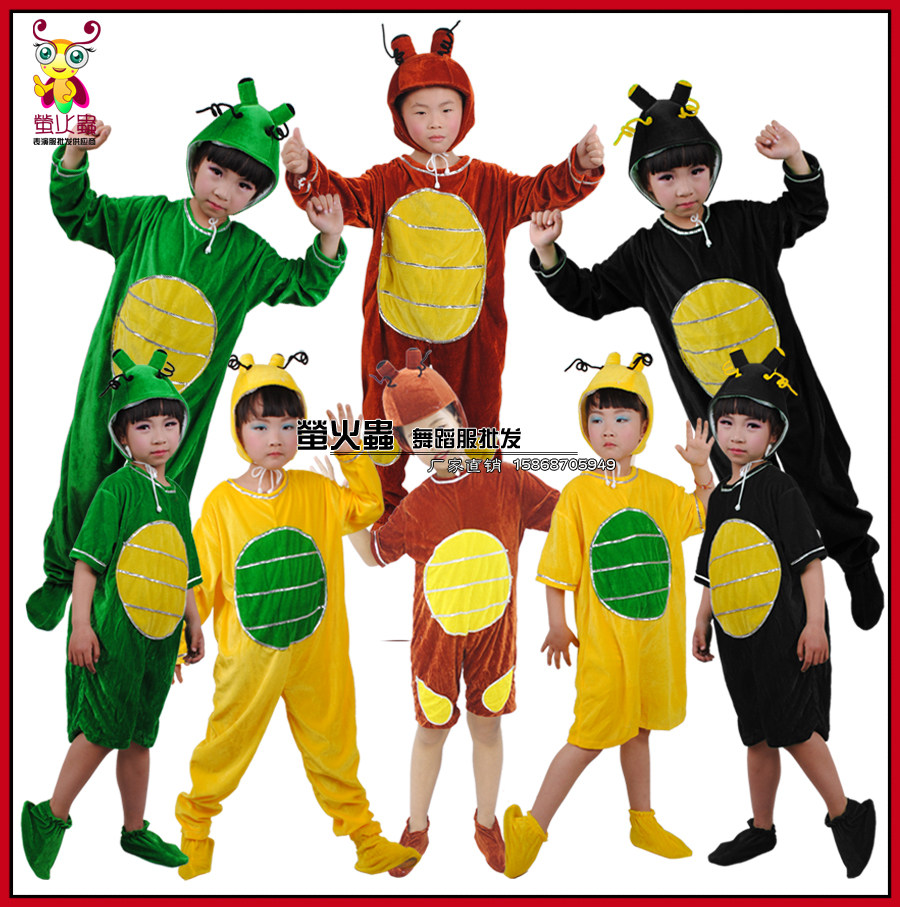 幼儿园课本剧蟋蟀蛐蛐蝈蝈舞台演出服装 儿童昆虫动物卡通表演服