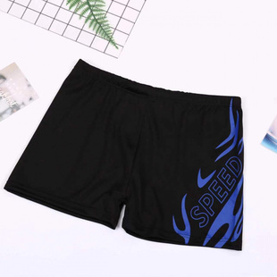 男款 游泳裤 时尚 速干运动防尴尬温泉男士 印花成人加肥平角短裤 泳裤