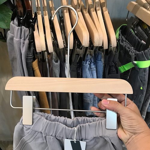实木裤架防滑家用儿童衣架挂钩衣
