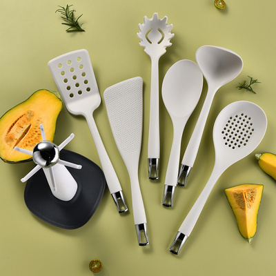 硅胶厨具7件套收纳架装厨房不粘