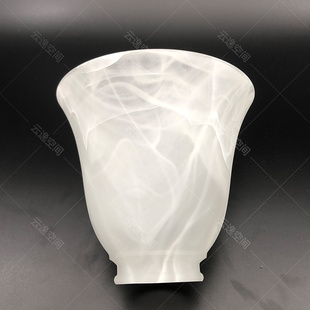 灯罩老式风扇卡口云彩磨砂白色黄色美式法式欧式替换玻璃灯罩外壳