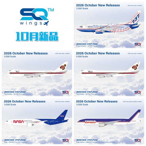 SQWings1/200合金客机模型