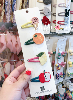 韩国palmtree儿童发饰 水果冰激凌女孩发夹可爱bb夹子宝宝刘海夹