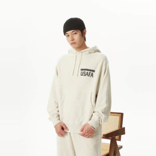 BOWWOW USAFA HOODIE连帽卫衣重磅日系破坏做旧复古印花帽衫情侣
