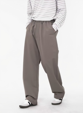 日系速干透气城市通勤休闲宽松直筒裤alphadry wide easypants