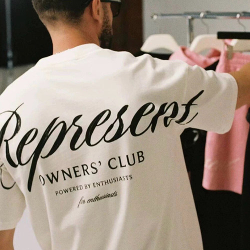 REPRESENT OWNERS CLUB SCRIPT宽松字母印花小众潮牌短袖T恤男女
