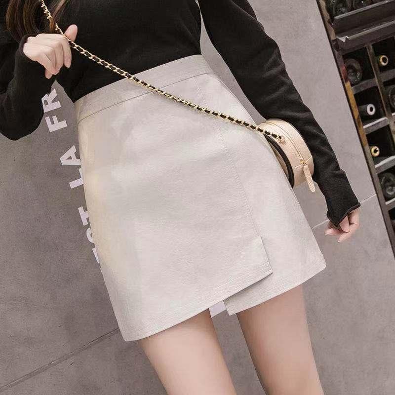 薄款工装半身裙女2025春秋新款短裙短款皮裙子高腰显瘦包臀a字裙
