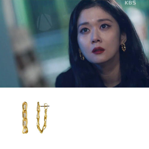 youngwon日韩合金女水晶耳环