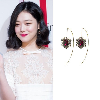 现货耳环YOUNGWON合金百搭水晶女
