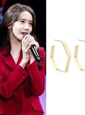 特价现货YoungWon少女时代允儿 REDVELVET朴秀荣ITZY同款合金耳环