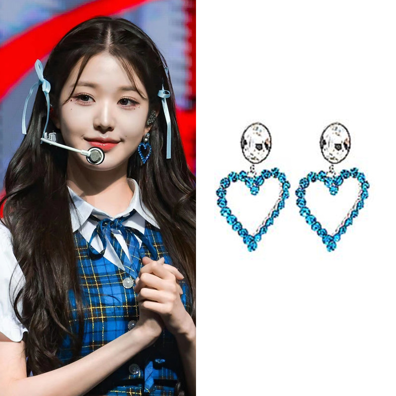 youngwon合金女水晶可爱耳环