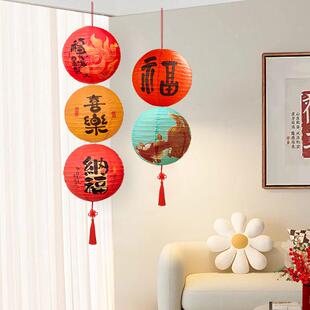 新款古风灯笼户外带灯节日装饰发光灯笼商场店铺节日装饰灯笼