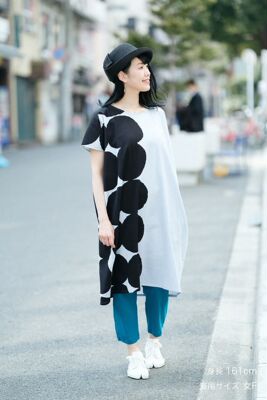宽松连衣裙全棉弹珠短袖