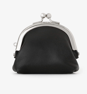 SOUSOU布袋日本代购设计师口金包软包钱包多纯色皮革迷你零钱包