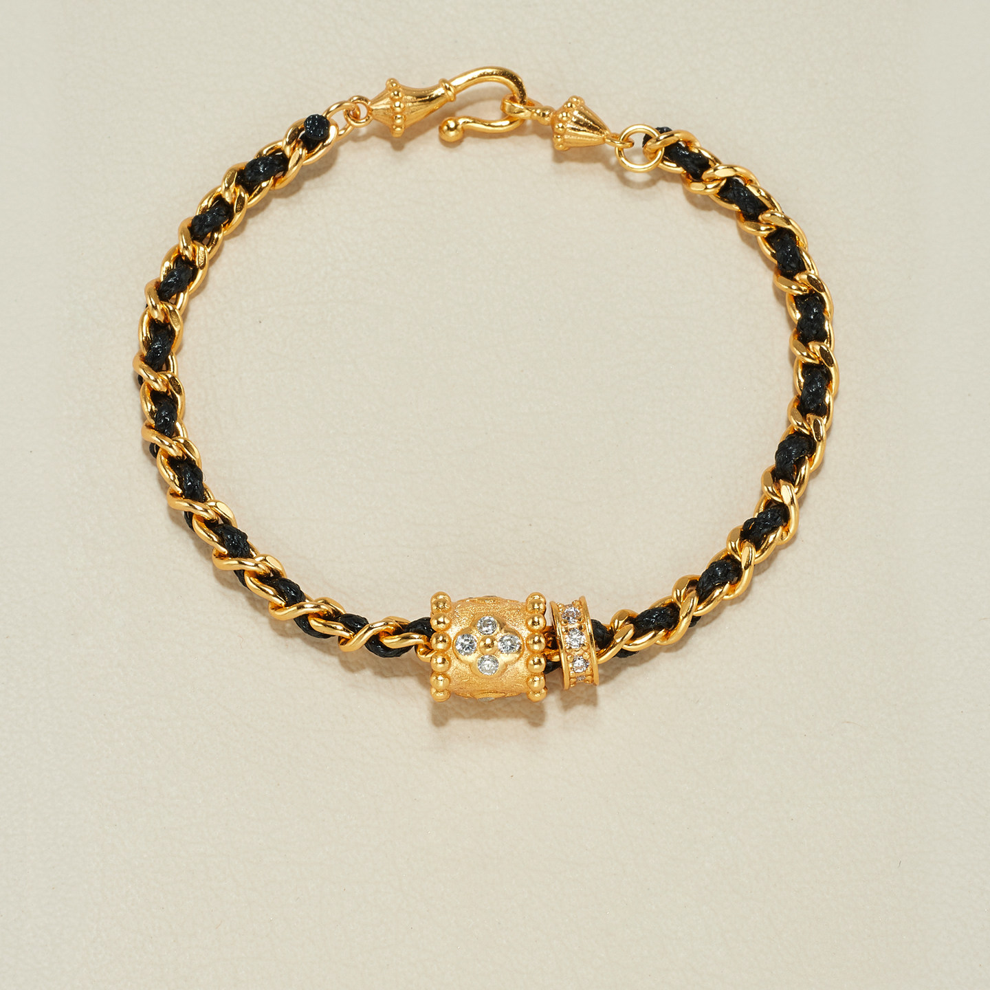 AHCHOO 静奢风S925纯银微镶锆石转运珠编织绳手链本命年黑色手环,饰品/流行首饰/时尚饰品新,银饰手链,淘宝优惠券,粉丝福利购,淘宝优惠卷