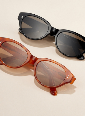 AHCHOO 时髦B备 静奢风复古玳瑁猫眼太阳镜防紫外线光学镜墨镜女