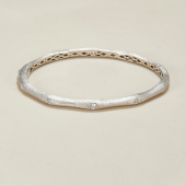 AHCHOO 静奢风S925银拉丝手环高级小众微镶锆石八芒星手镯女礼物