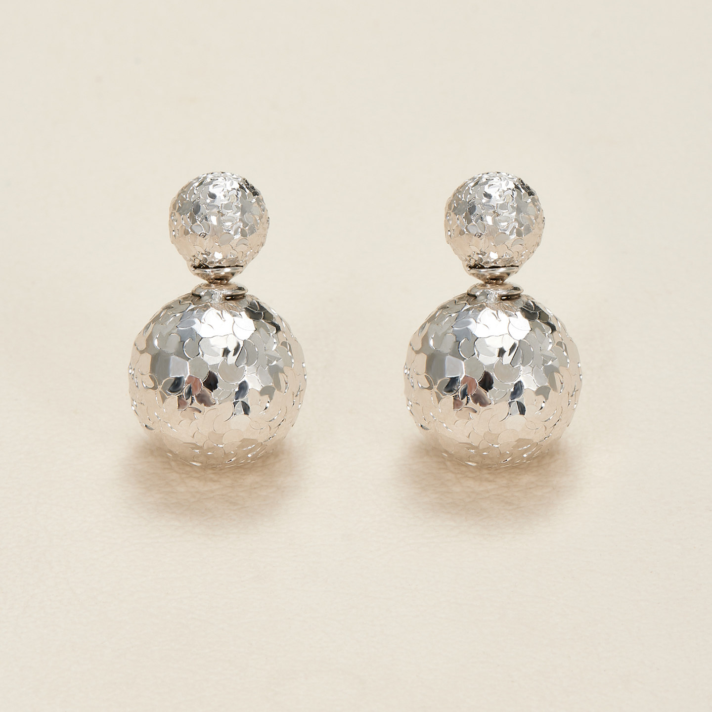 AHCHOO 静奢百搭碎冰冰两戴圆球耳环高级感S925纯银爆闪耳钉耳饰,饰品/流行首饰/时尚饰品新,银饰耳饰,淘宝优惠券,粉丝福利购,淘宝优惠卷