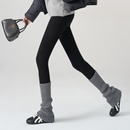 蓬蓬感松软粗棒针袜套慵懒学院风肯豆穿搭靴袜宽松翻边秋冬小腿套