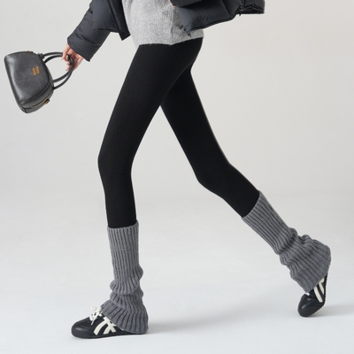 松弛感蓬松柔软粗针肯豆风袜套