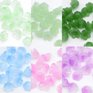 古风铃兰花琉璃串珠子服饰配件手链发簪饰品挂件散珠花托diy材料