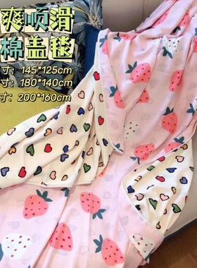 双面花色沙发午睡盖毯人造棉