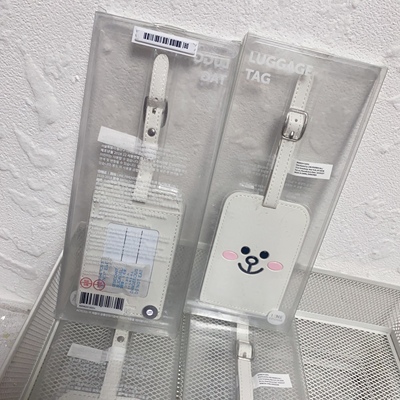 Linefriends 可妮兔背包挂件装饰皮革旅行李箱托运放丢失姓名吊牌