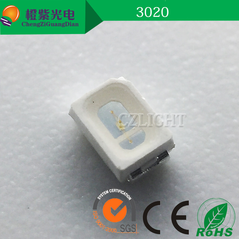 3020贴片led 翠绿色灯珠 翠绿光 纯绿色灯珠 高亮 SMD发光二极管