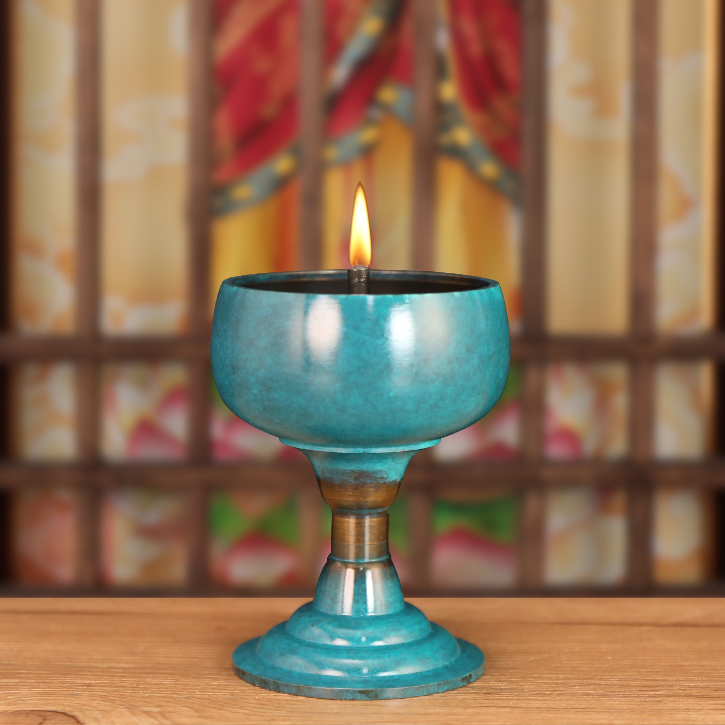 油灯灯盏佛前供佛家用老式复古供长明铜酥油灯古代供佛灯酥油底座