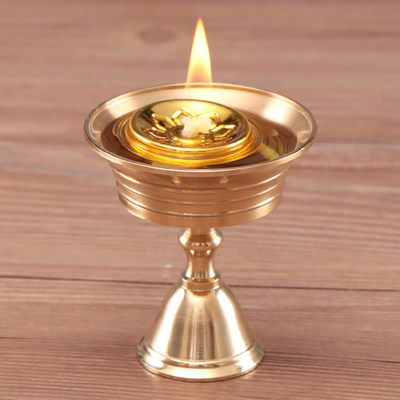 信扬黄铜酥油灯灯座油灯灯盏