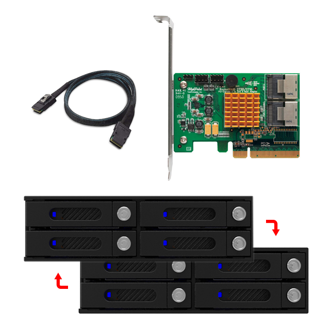 内置8盘RAID52.5SAS磁盘阵列柜